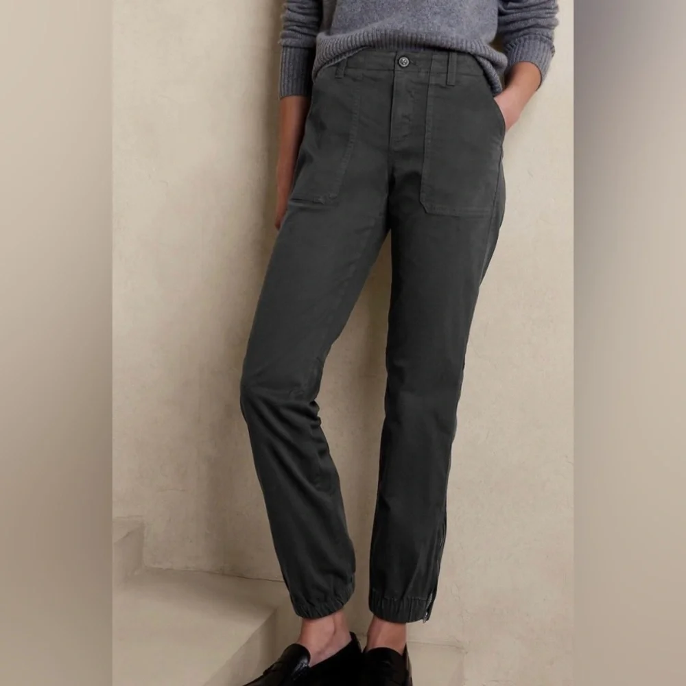 EUC, Banana Republic Utility Pant, Orca (gray/black) Twill, SZ 14 Tall, 30” IS